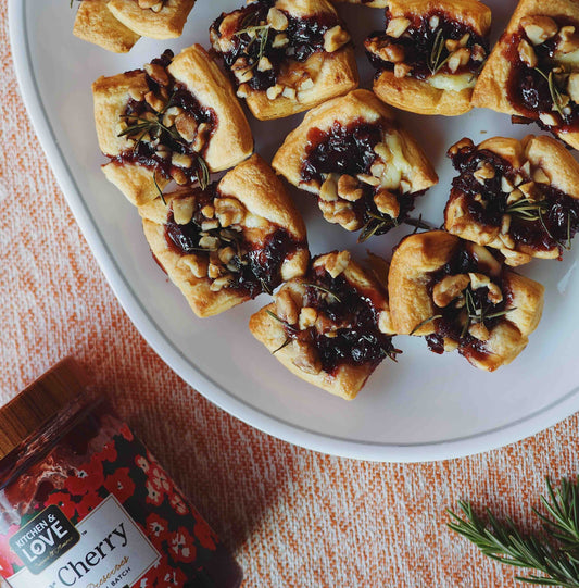 Sour Cherry Baked Brie Bites