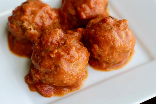 Sun-Dried Tomato Pesto Meatballs with Formaggio Pasta Sauce