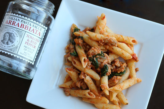 Arrabbiata Pasta with Italian Turkey & Spinach