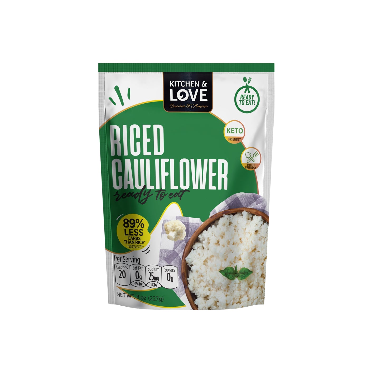 Riced Broccoli & Cauliflower Pouches - 6 Pack