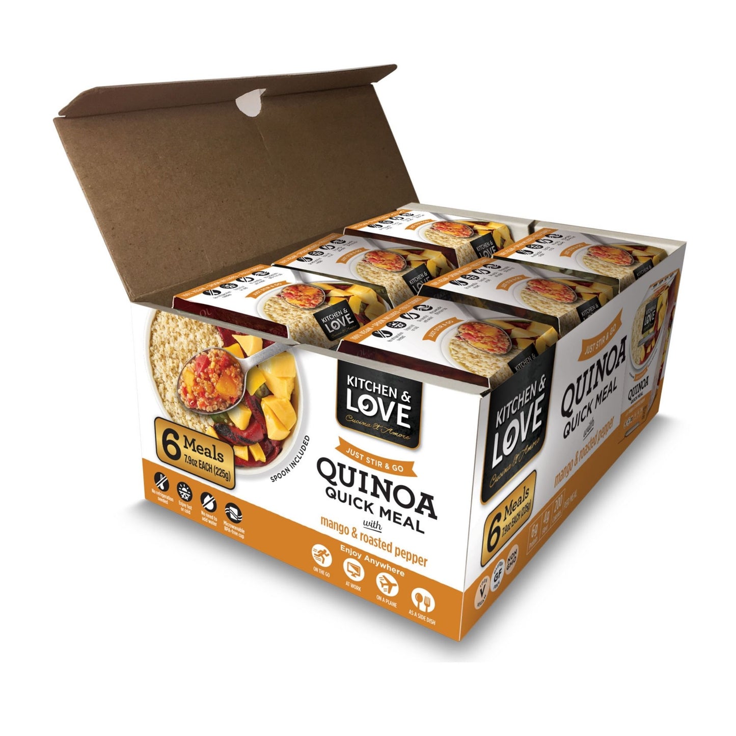 Mango & Roasted Pepper Quinoa Quick Cup - 6 Pack