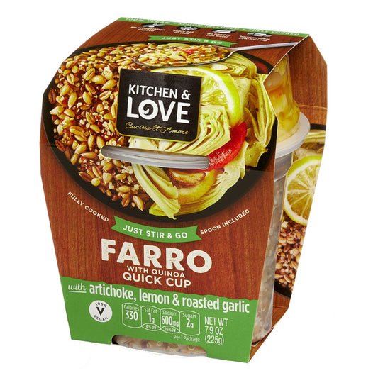 Artichoke, Lemon, & Roasted Garlic Farro Quick Cups - 6 Pack