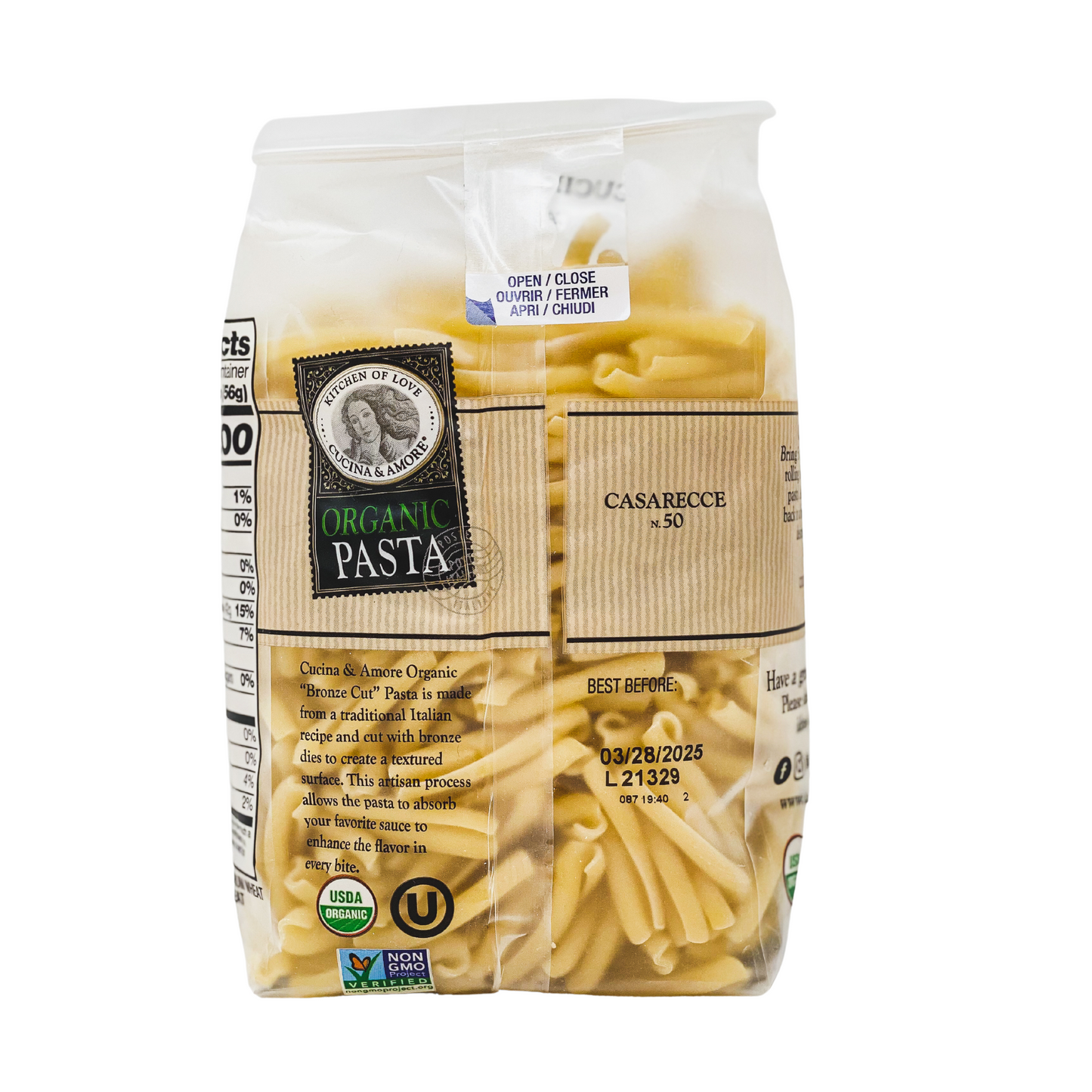 Organic Bronze-Cut Casarecce Pasta - 4 Pack