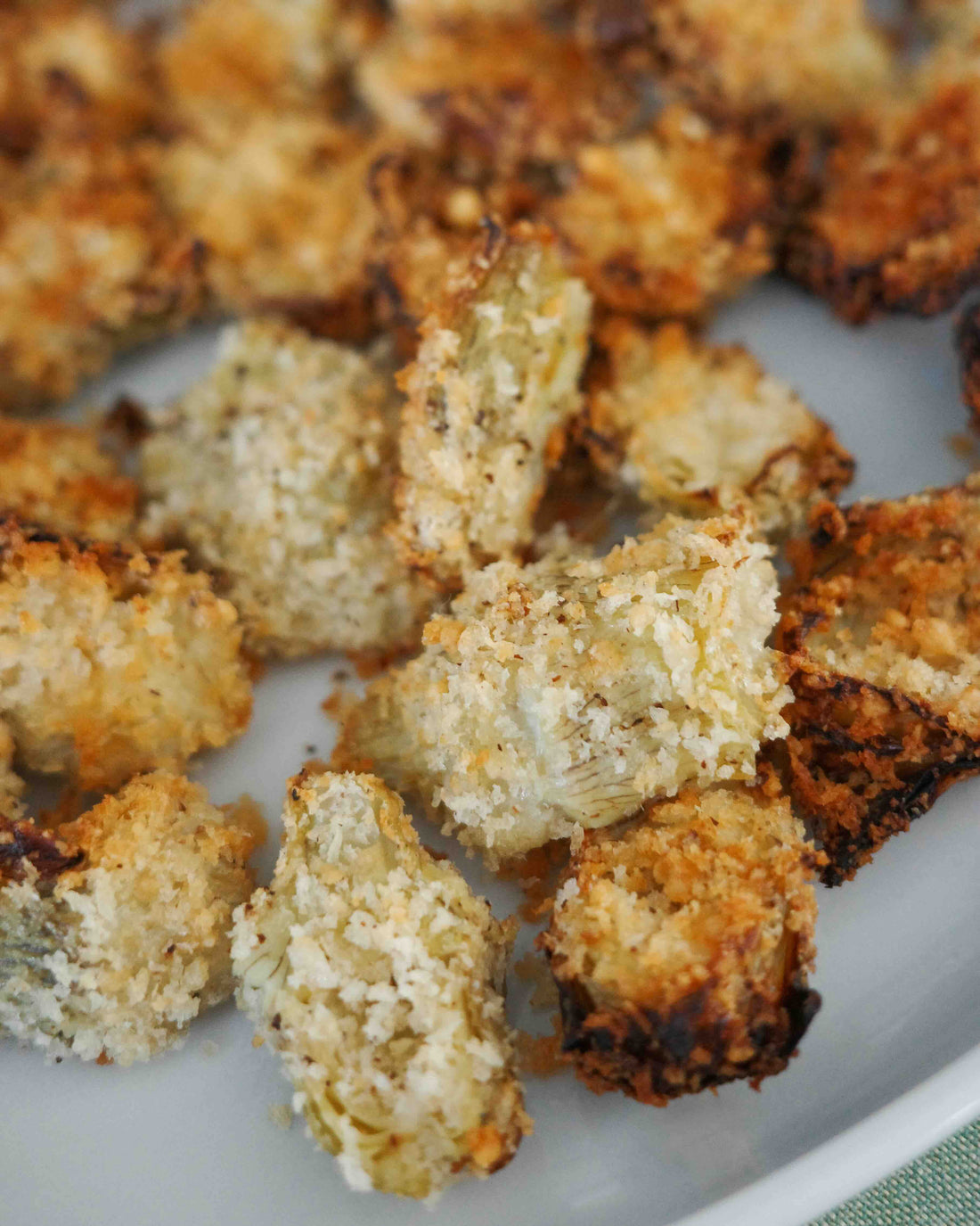 Crispy Air-Fried Artichoke Hearts with Lemon Mayo Caper Sauce
