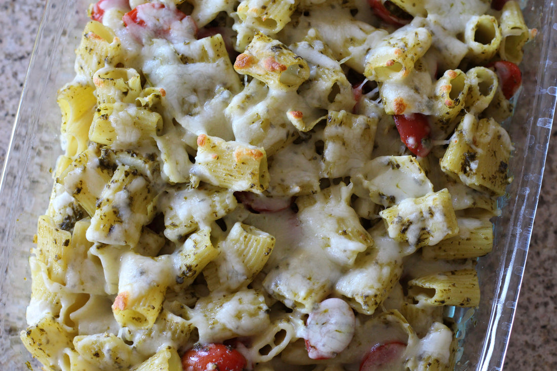 Baked Pesto Artichoke Rigatoni