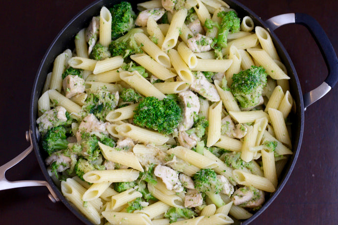Artichoke Truffle, Chicken, and Broccoli Pasta
