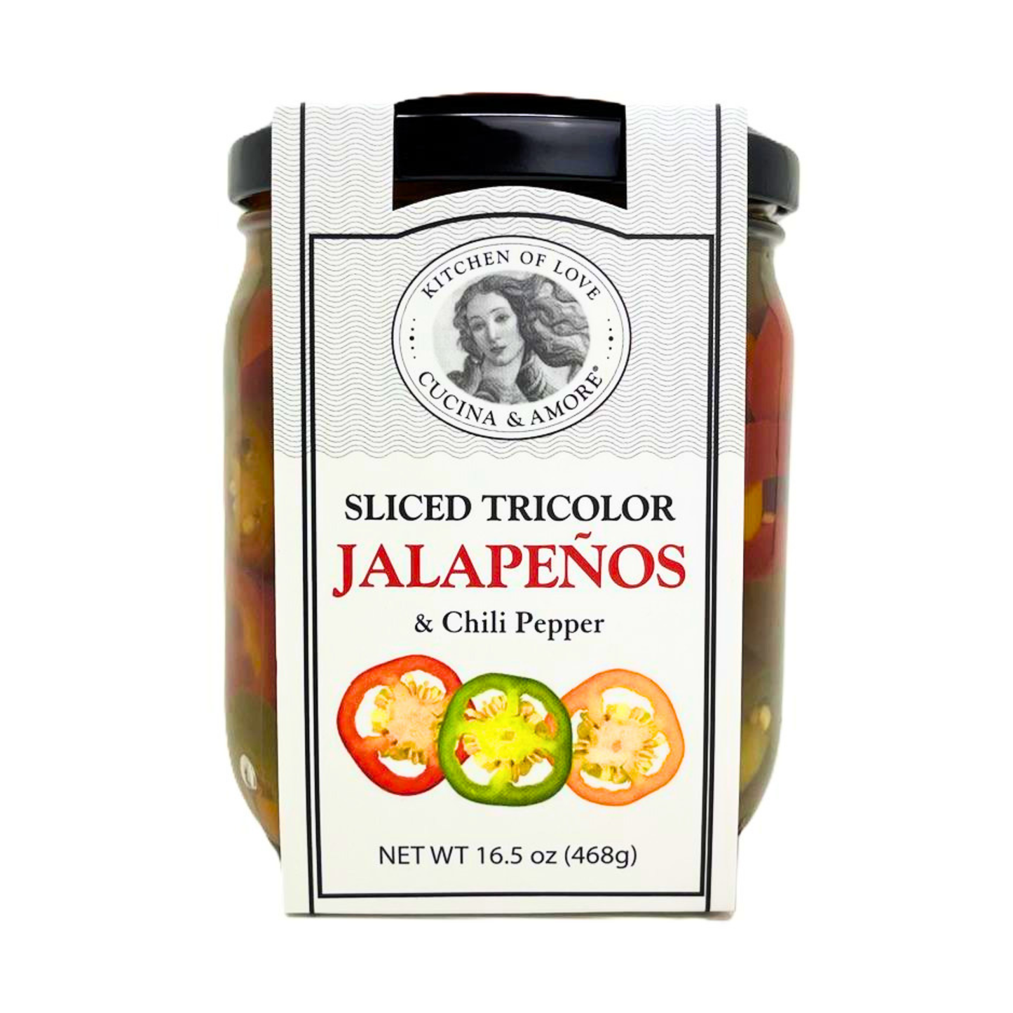 Sliced Tricolor Jalapeños & Chili Pepper - 4 Pack
