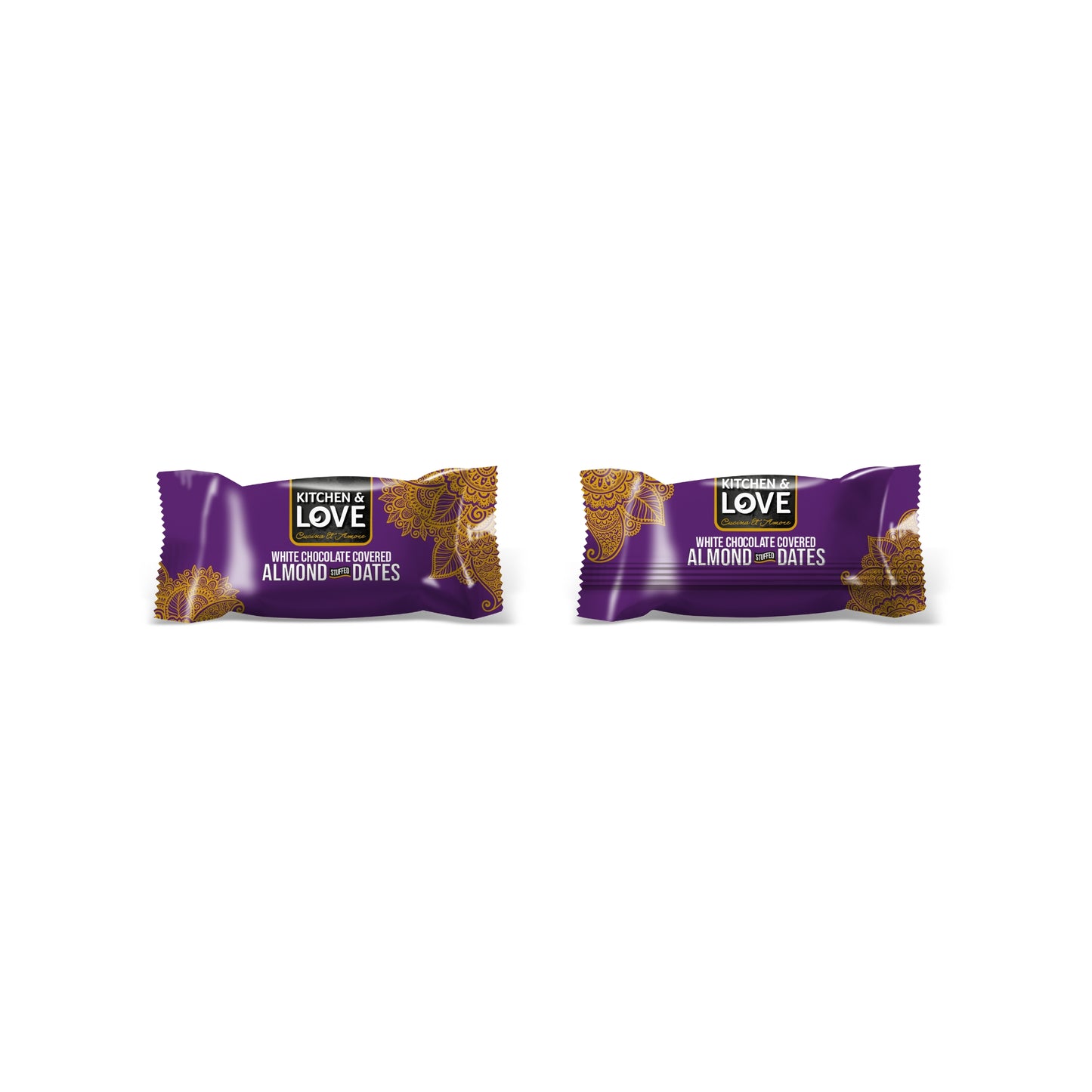 Extra Dark, Milk & White Assorted Chocolate Covered Almond Stuffed Dates - 4 Pack