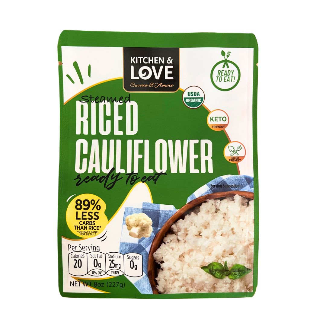 Kitchen & Love Organic Riced Cauliflower, 8 oz (6 Pack)