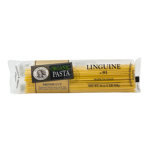 Organic Bronze-Cut Linguine Pasta - 4 Pack