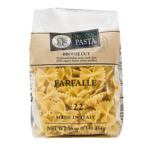 Organic Bronze-Cut Farfalle Pasta - 4 Pack