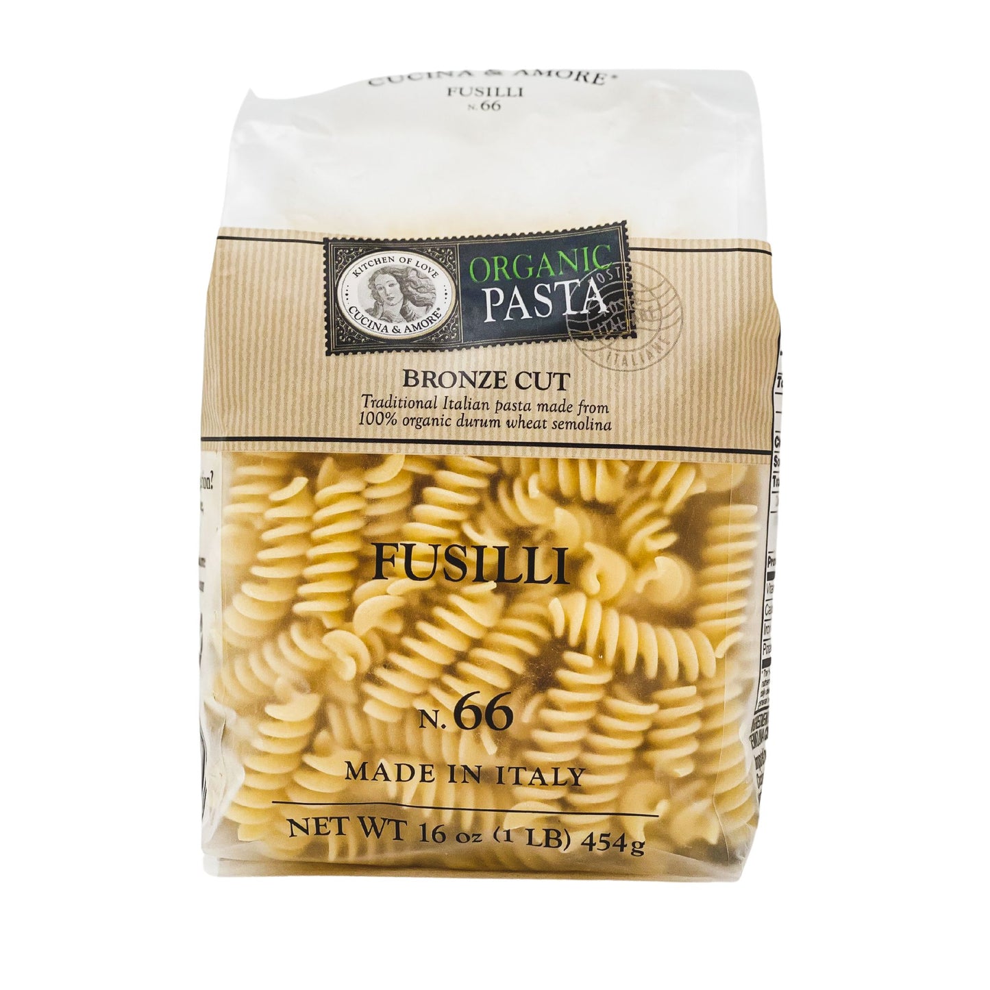 Organic Bronze-Cut Fusilli Pasta - 4 Pack