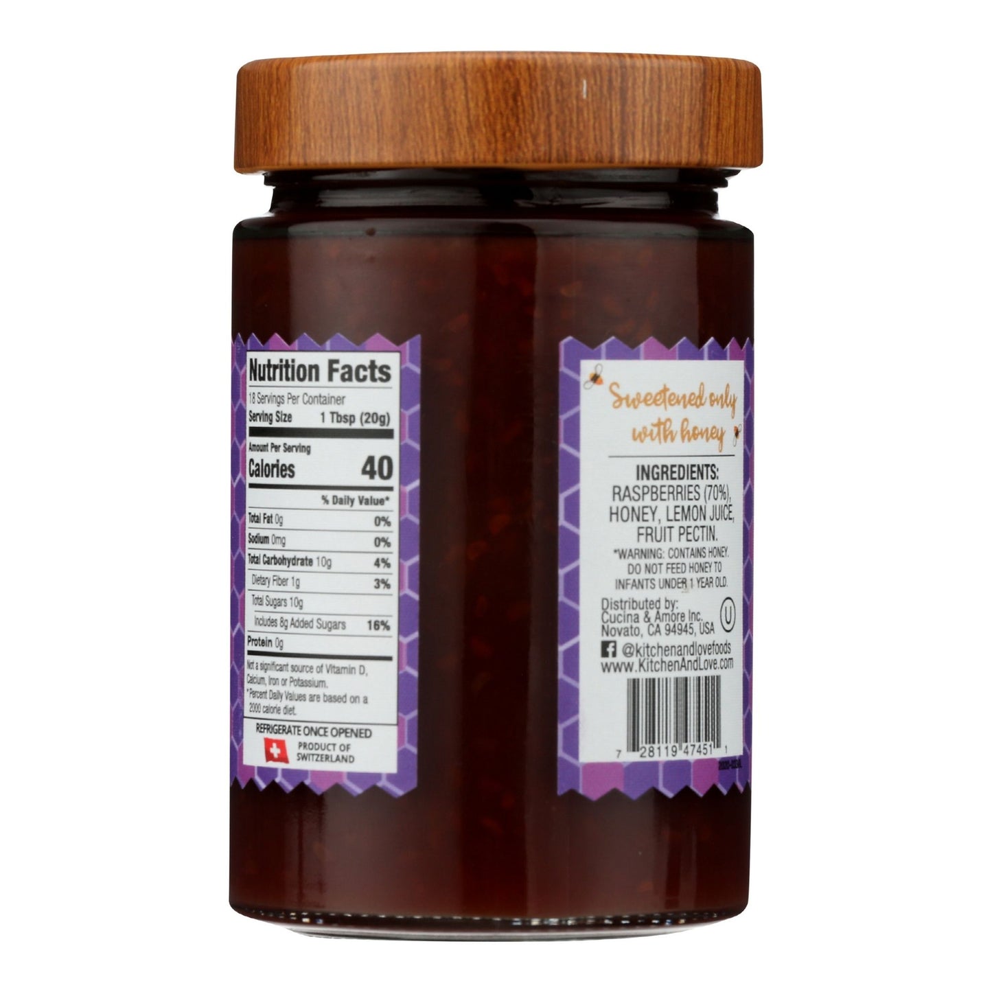 Raspberry & Honey Preserve - 4 Pack