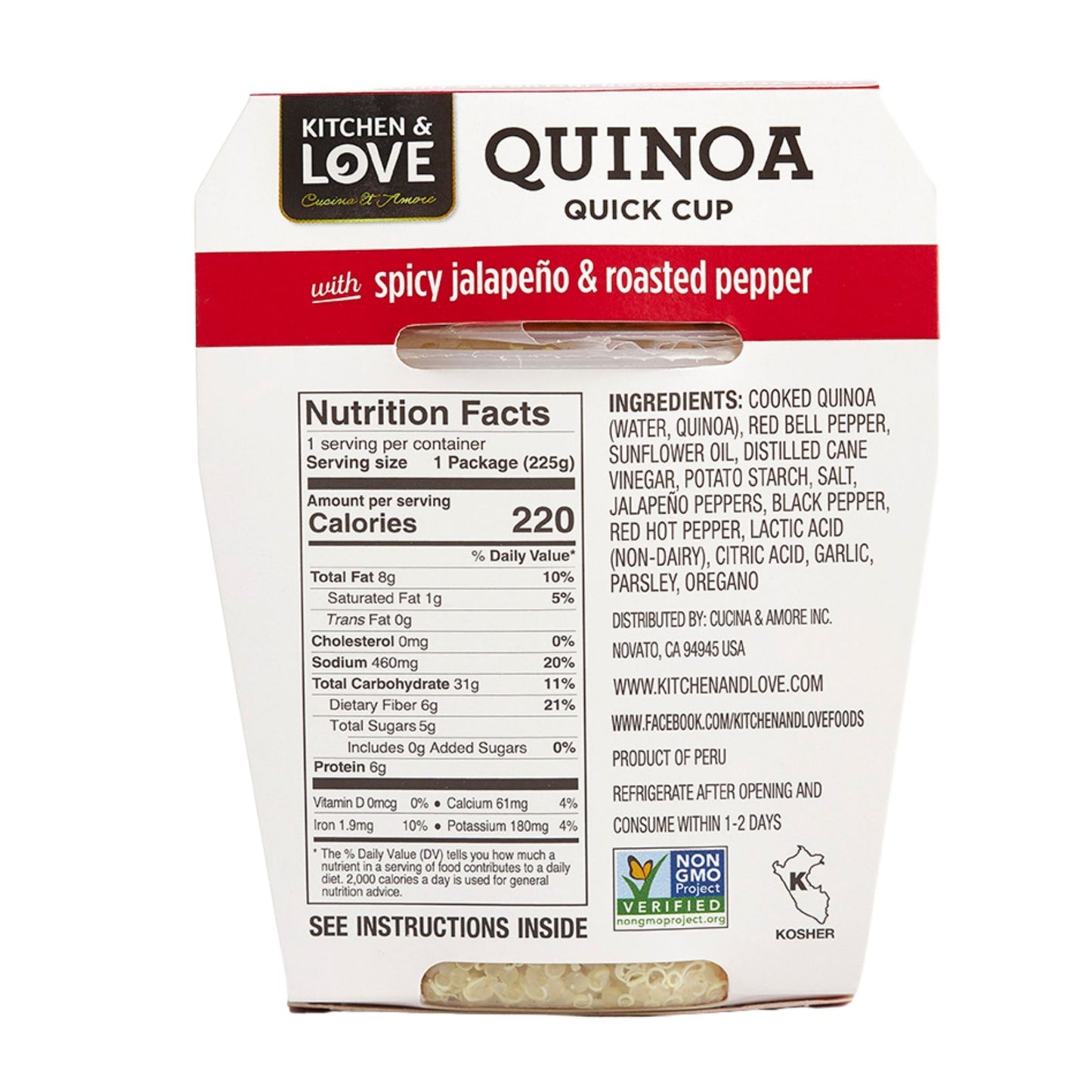 Spicy Jalapeño & Roasted Peppers Quinoa Quick Cup - 6 Pack