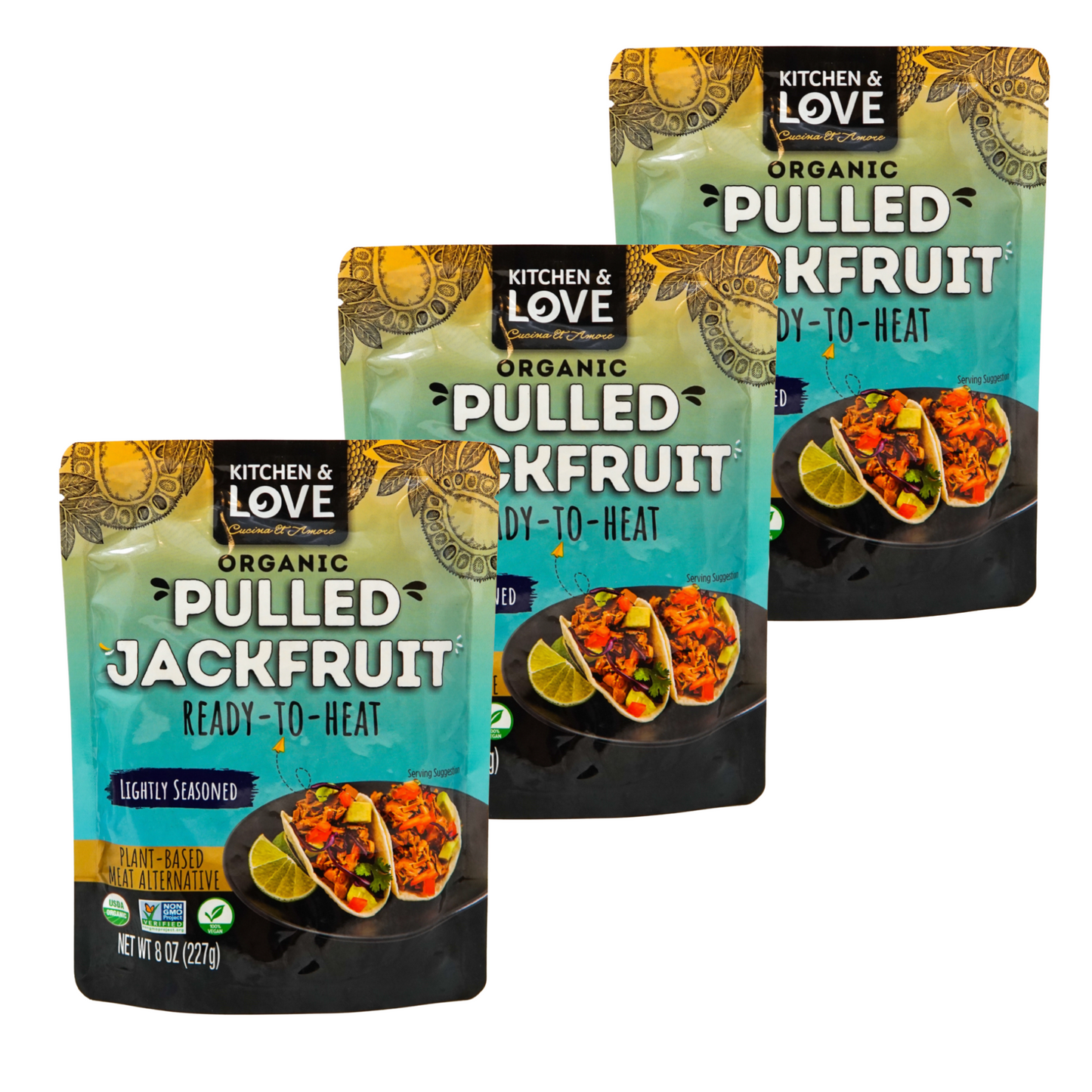 Lightly Seasoned Pulled Jackfruit - 3 Pack