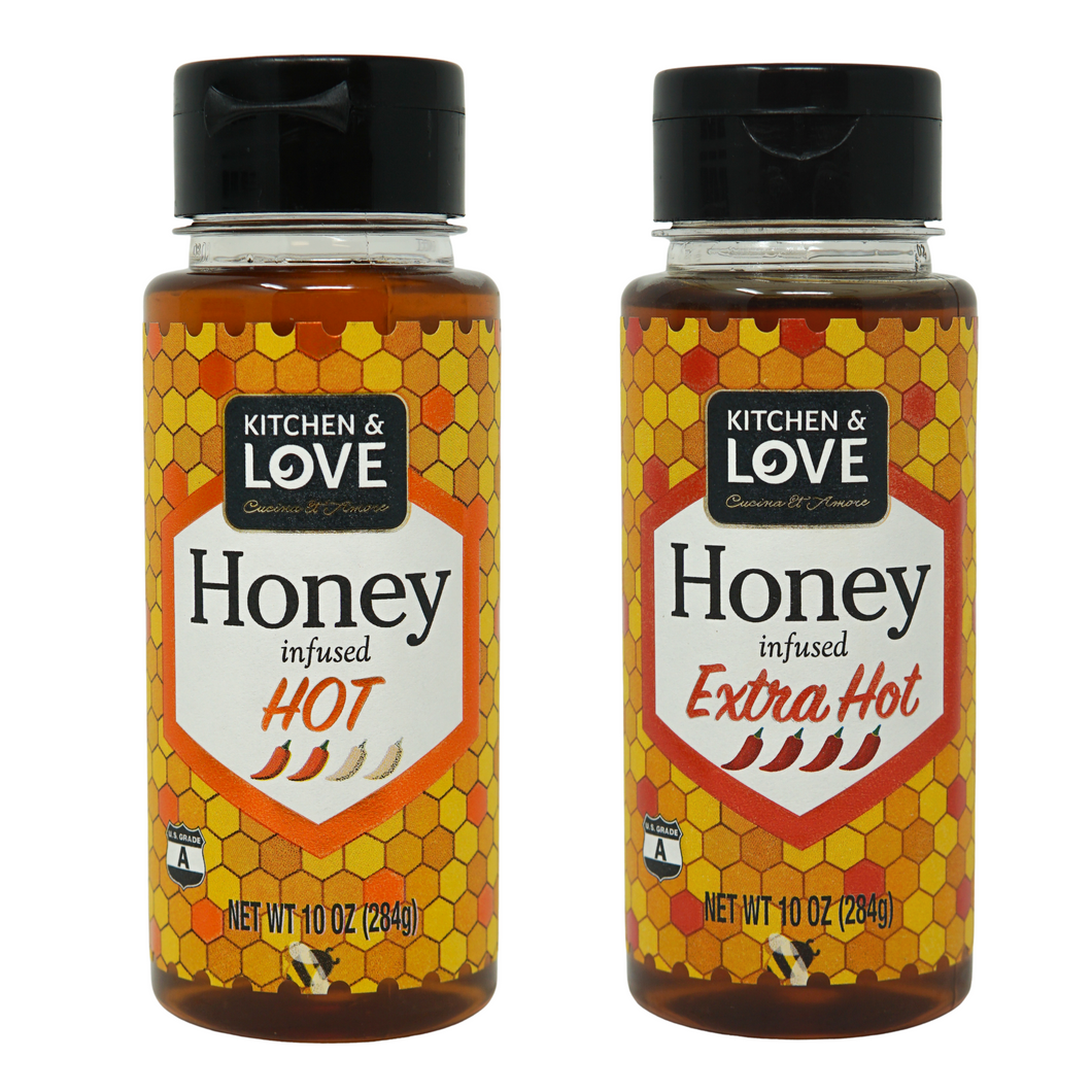 Hot & Extra Hot Honey Variety Pack- 2 Pack